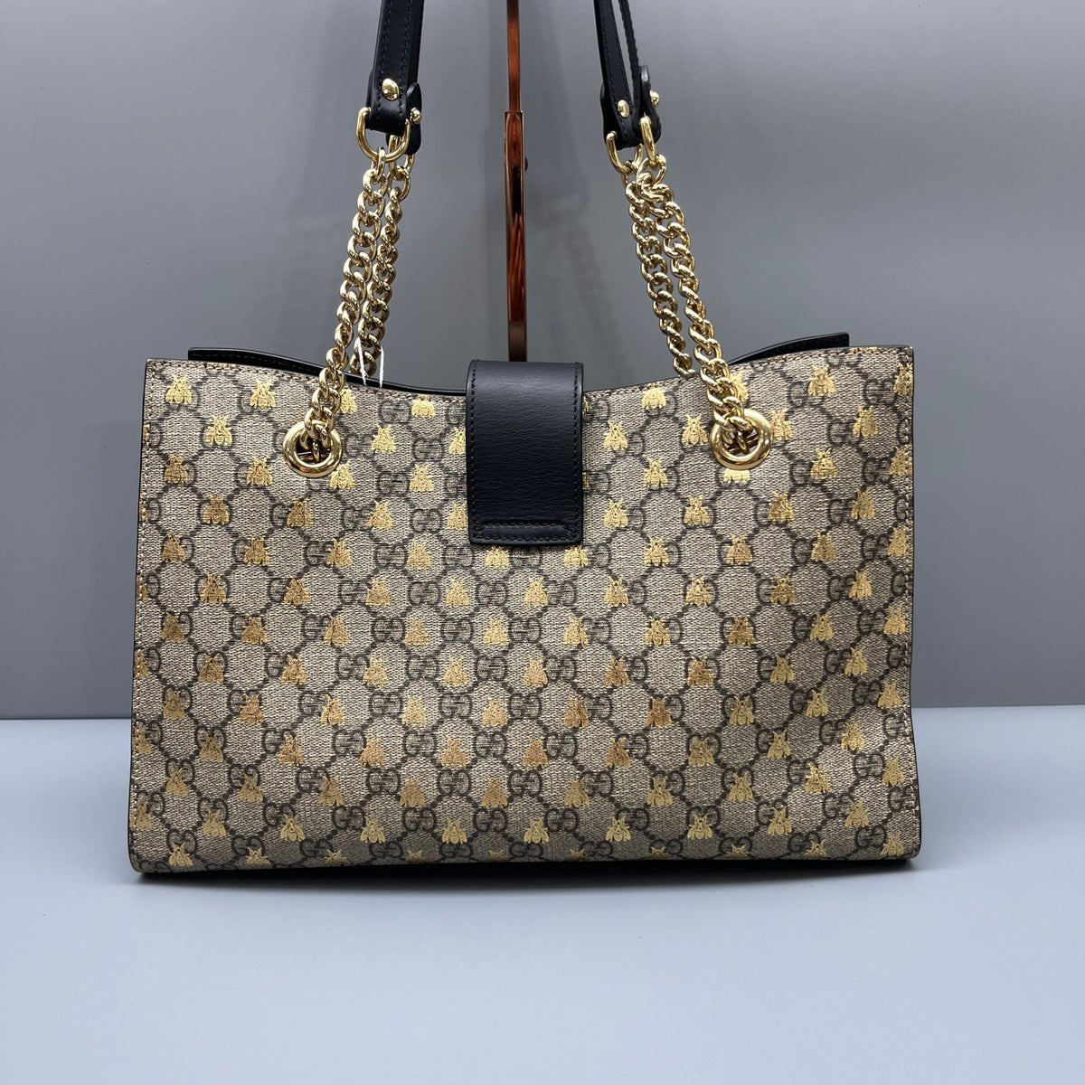 Gucci - Padlock Tote Bag with Bee Print - Cloth - Multicolour - (medium)