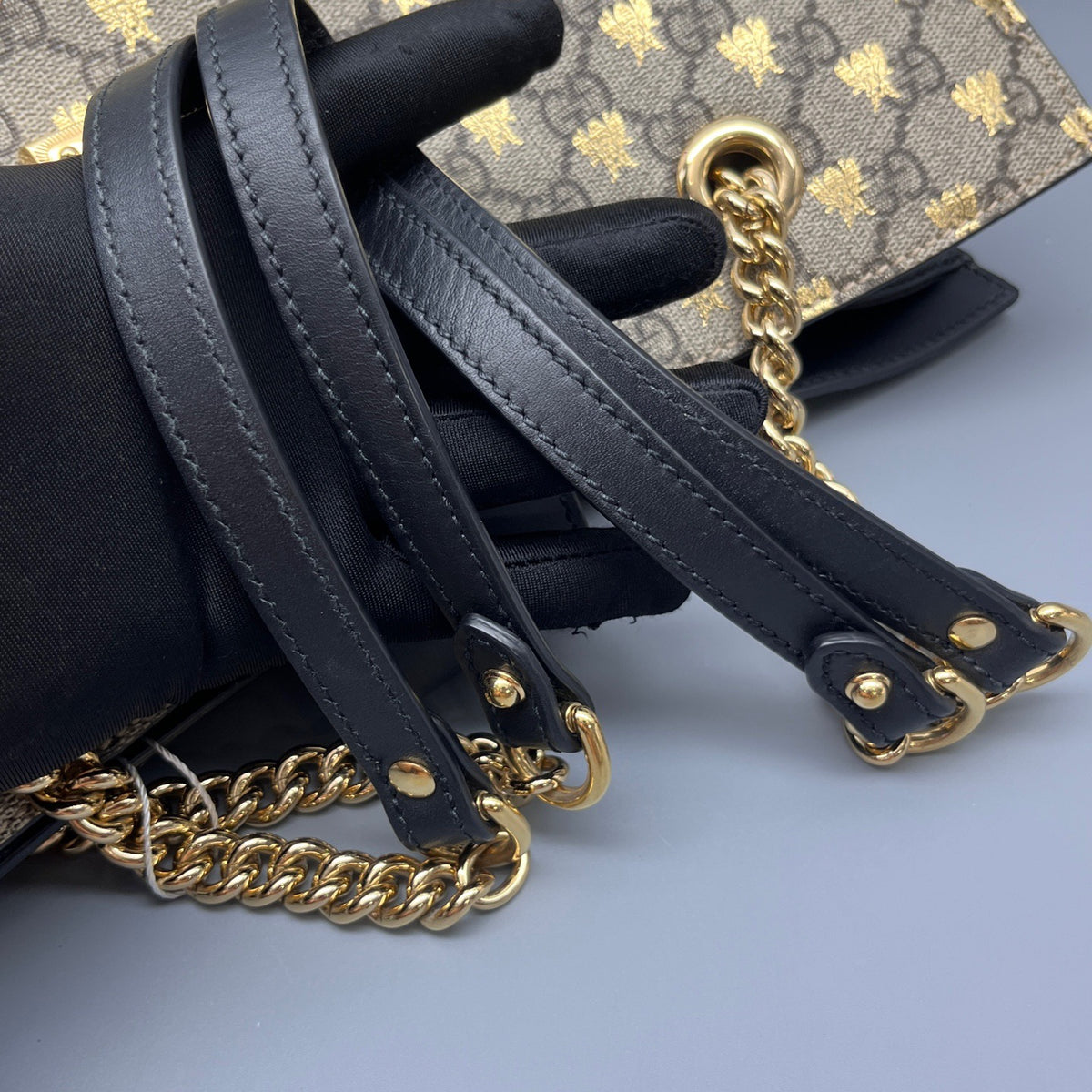 Gucci - Padlock Tote Bag with Bee Print - Cloth - Multicolour - (medium)
