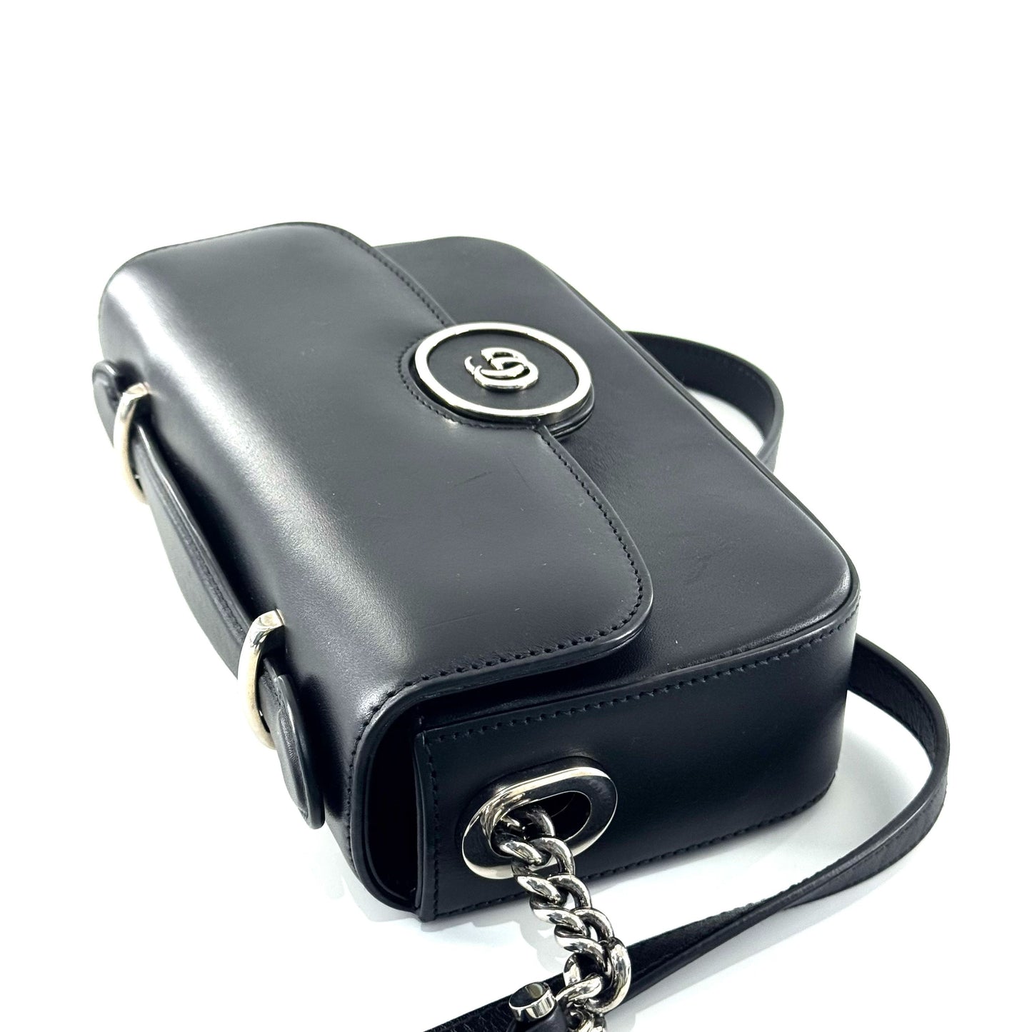 Gucci - Petite Top Handle Crossbody Bag - Leather - Black - (Small)