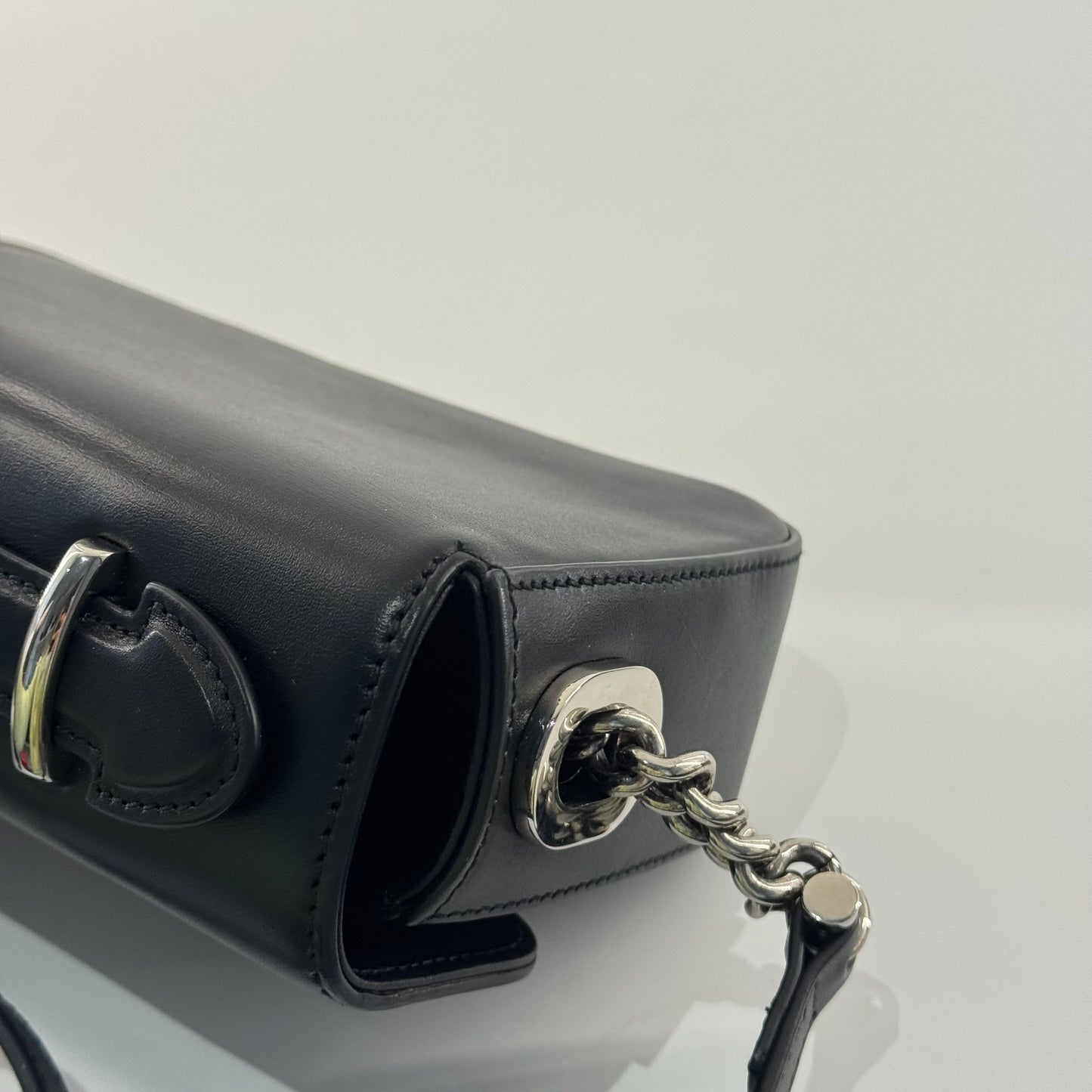 Gucci - Petite Top Handle Crossbody Bag - Leather - Black - (Small)