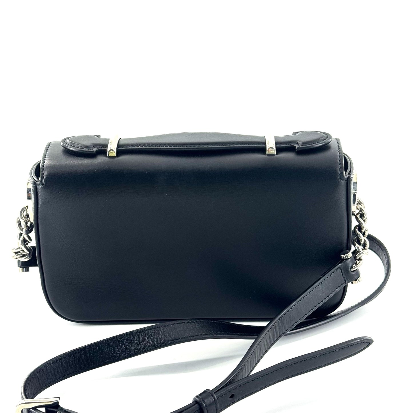 Gucci - Petite Top Handle Crossbody Bag - Leather - Black - (Small)