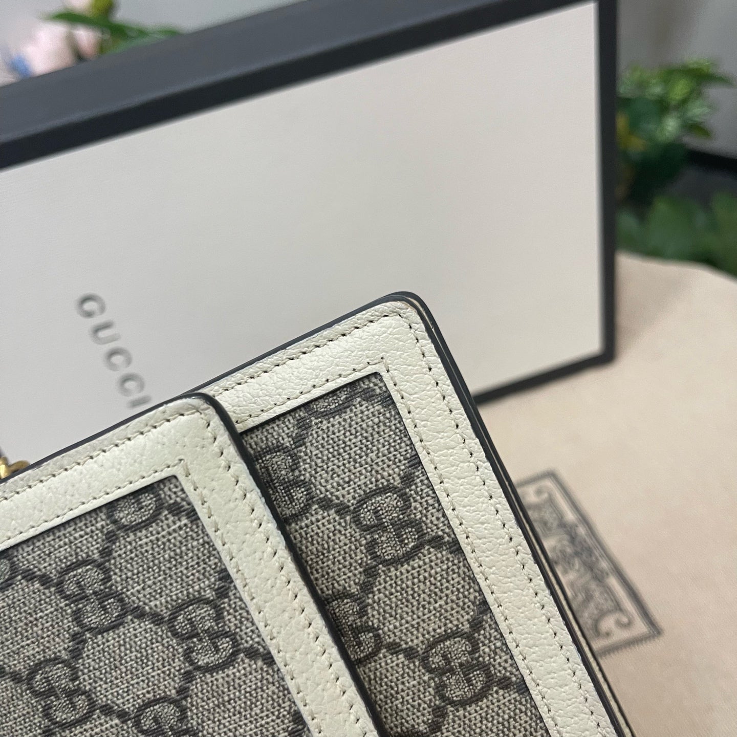 Gucci - Queen Margaret Wallet on Chain - GG Supreme canvas with leather trim - Multicolour - (mini)