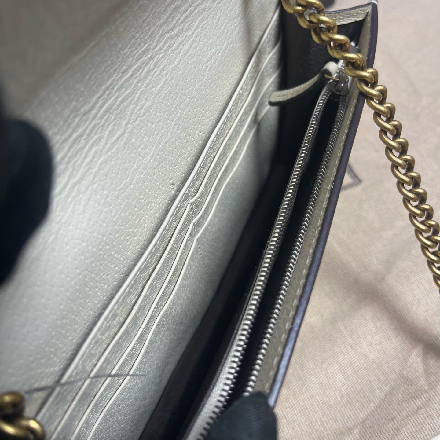 Gucci - Queen Margaret Wallet on Chain - GG Supreme canvas with leather trim - Multicolour - (mini)