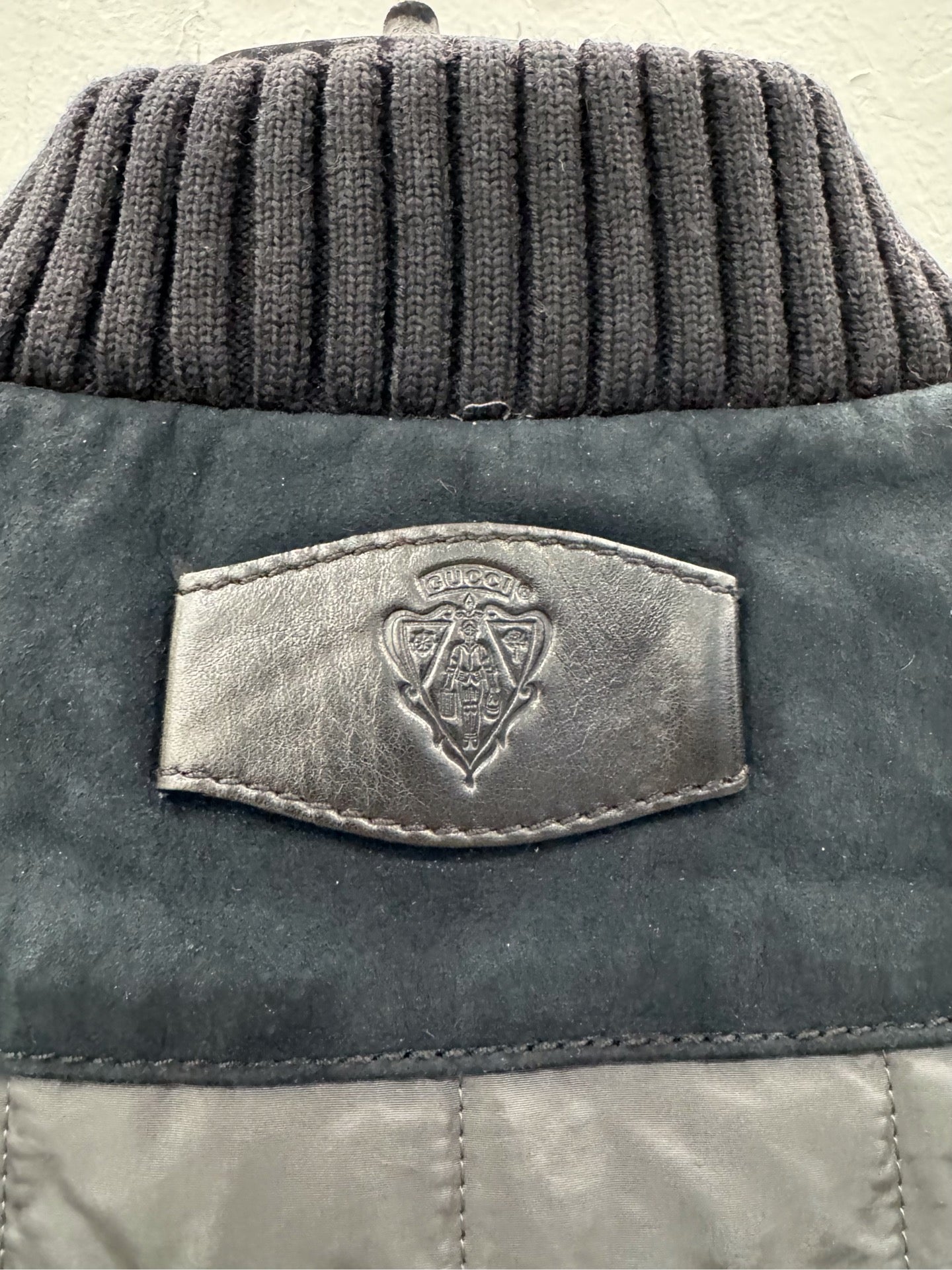 Gucci - Quilted Bomber Jacket - Polyamide and Polyester blend with Leather and Suede accents - Grey and Black - (42)