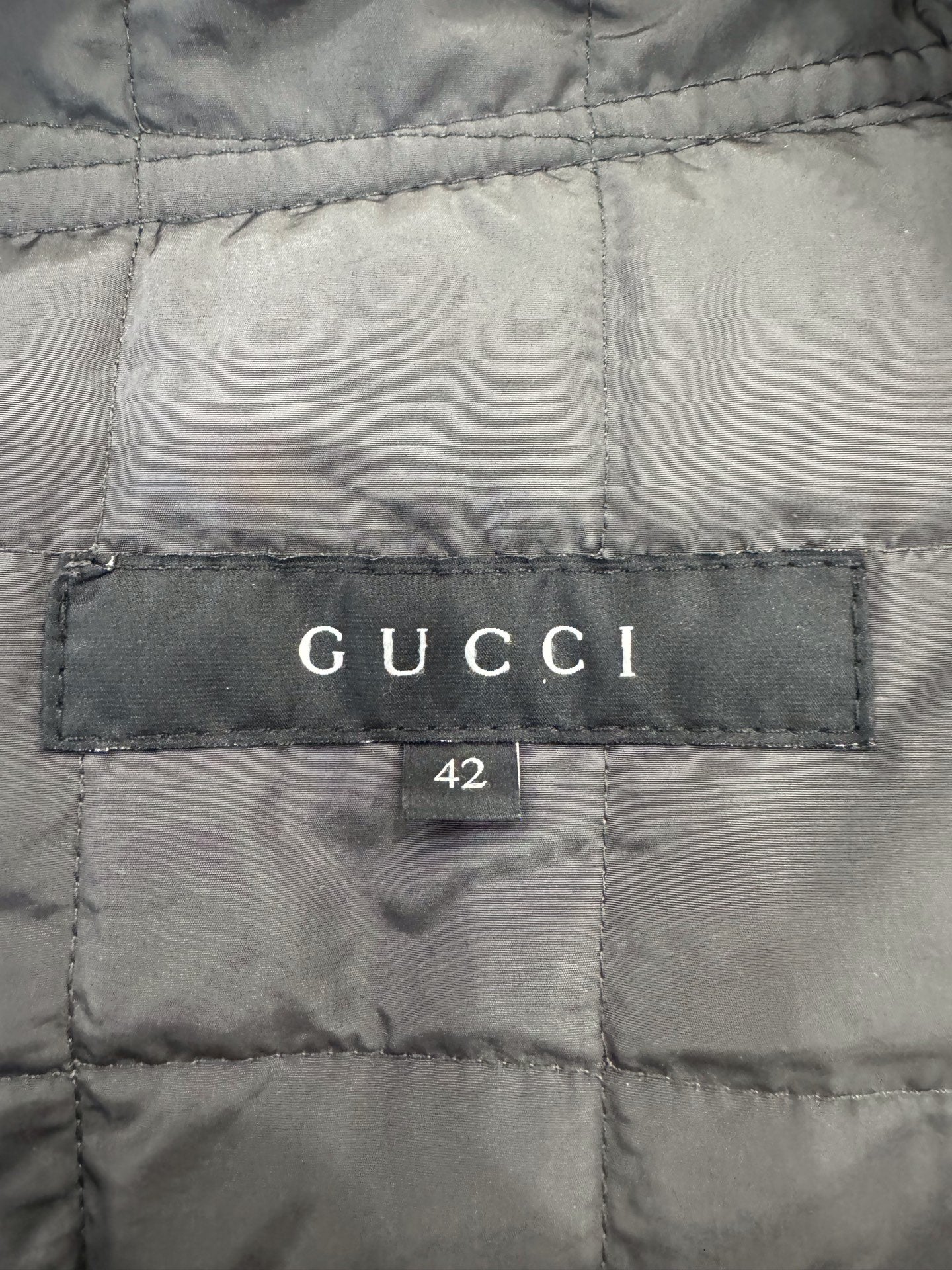 Gucci - Quilted Bomber Jacket - Polyamide and Polyester blend with Leather and Suede accents - Grey and Black - (42)