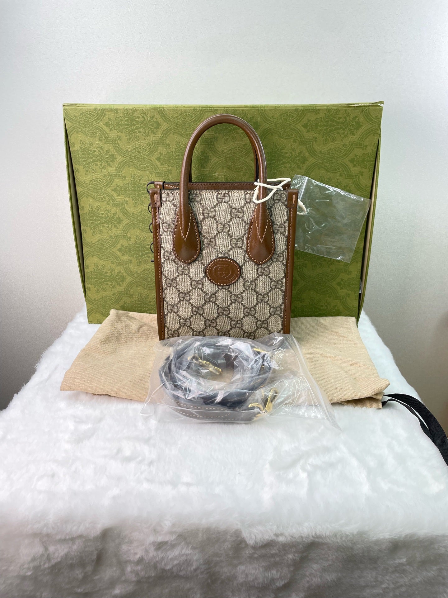 Gucci - Retro Classic GG Monogram Tote - Cloth - Beige - (mini)