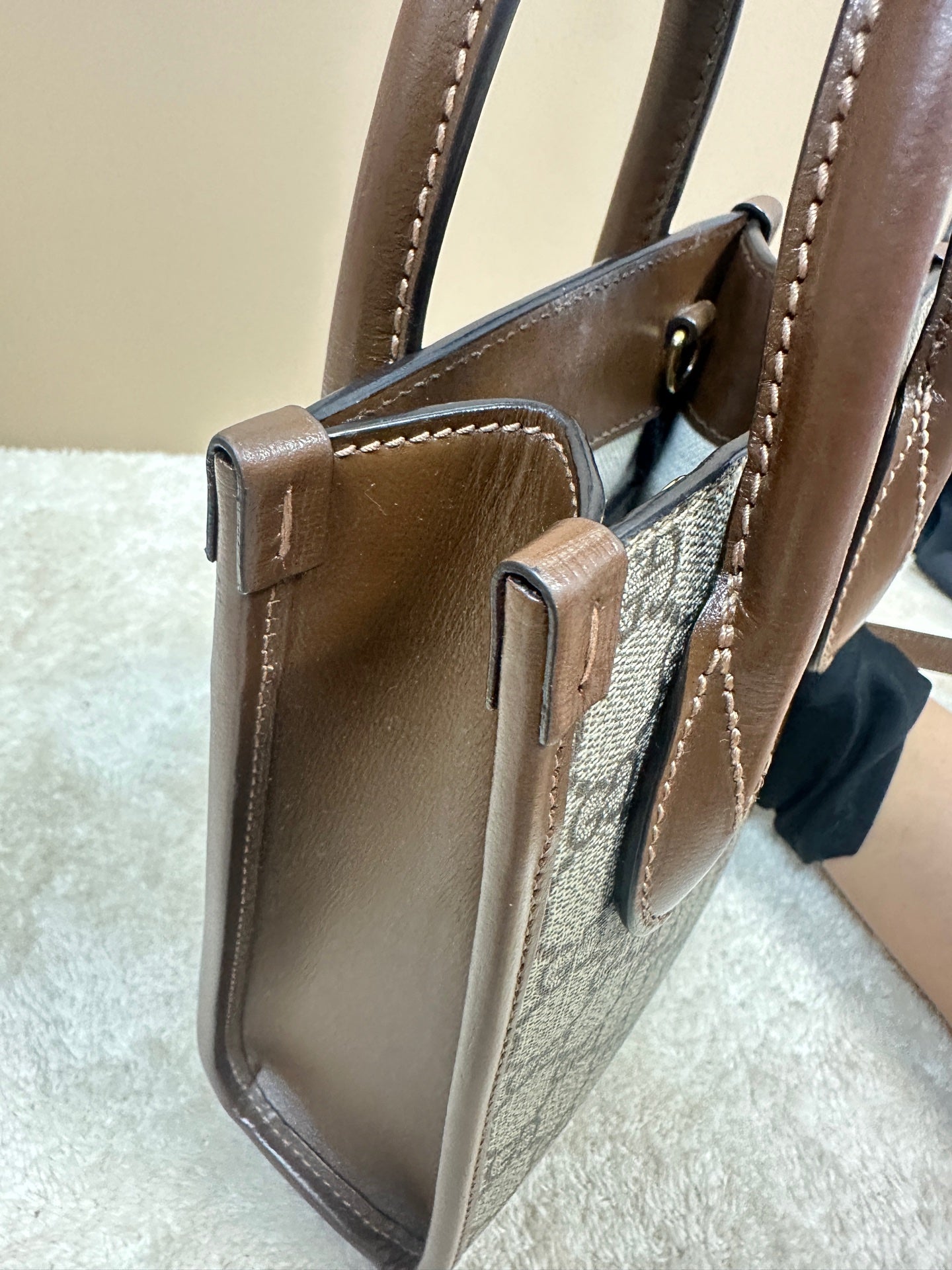 Gucci - Retro mini Tote - Leather - Brown - (mini)