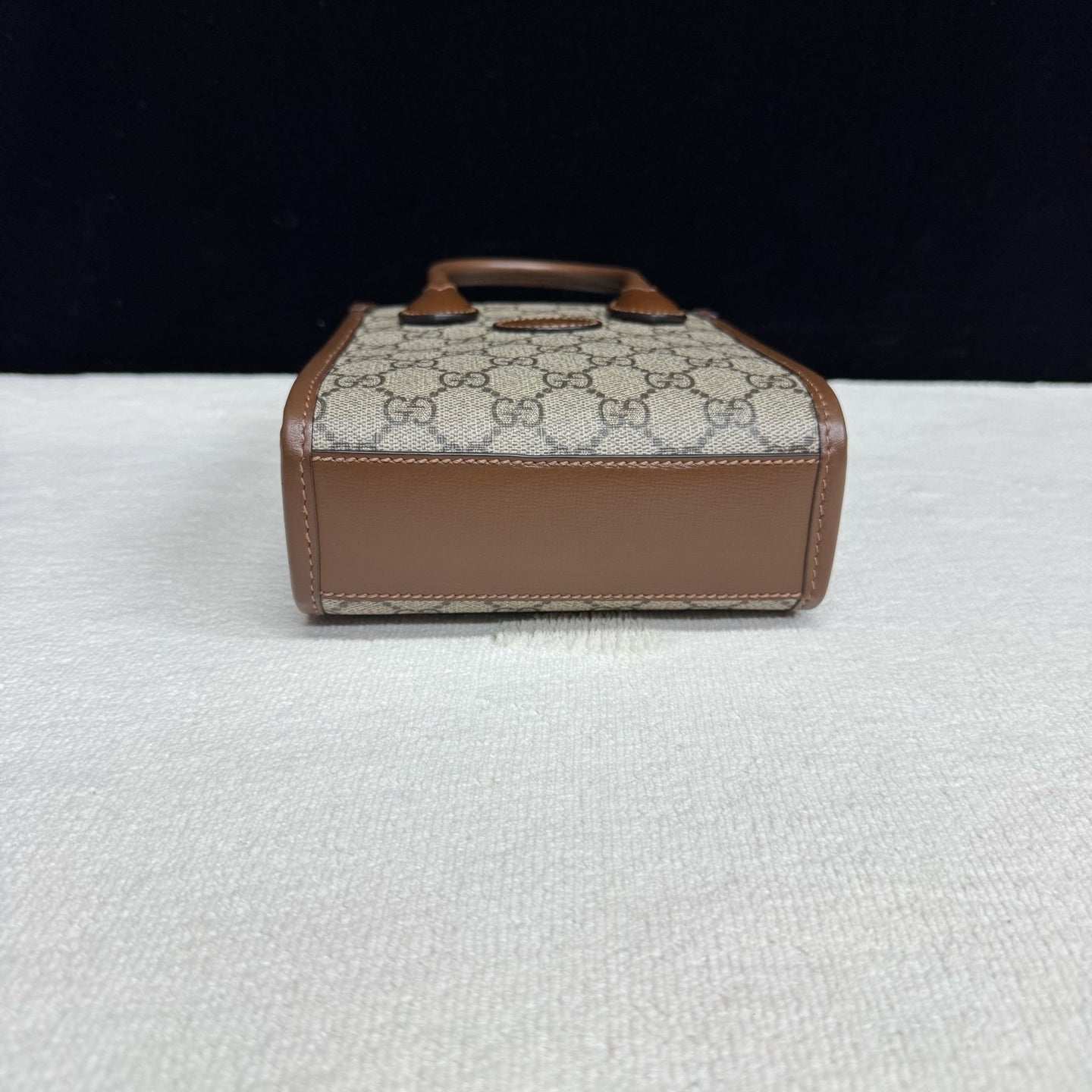 Gucci - Retro Series Mini Tote Bag - GG Monogram Coated Canvas with Leather Trim - Beige - (mini)