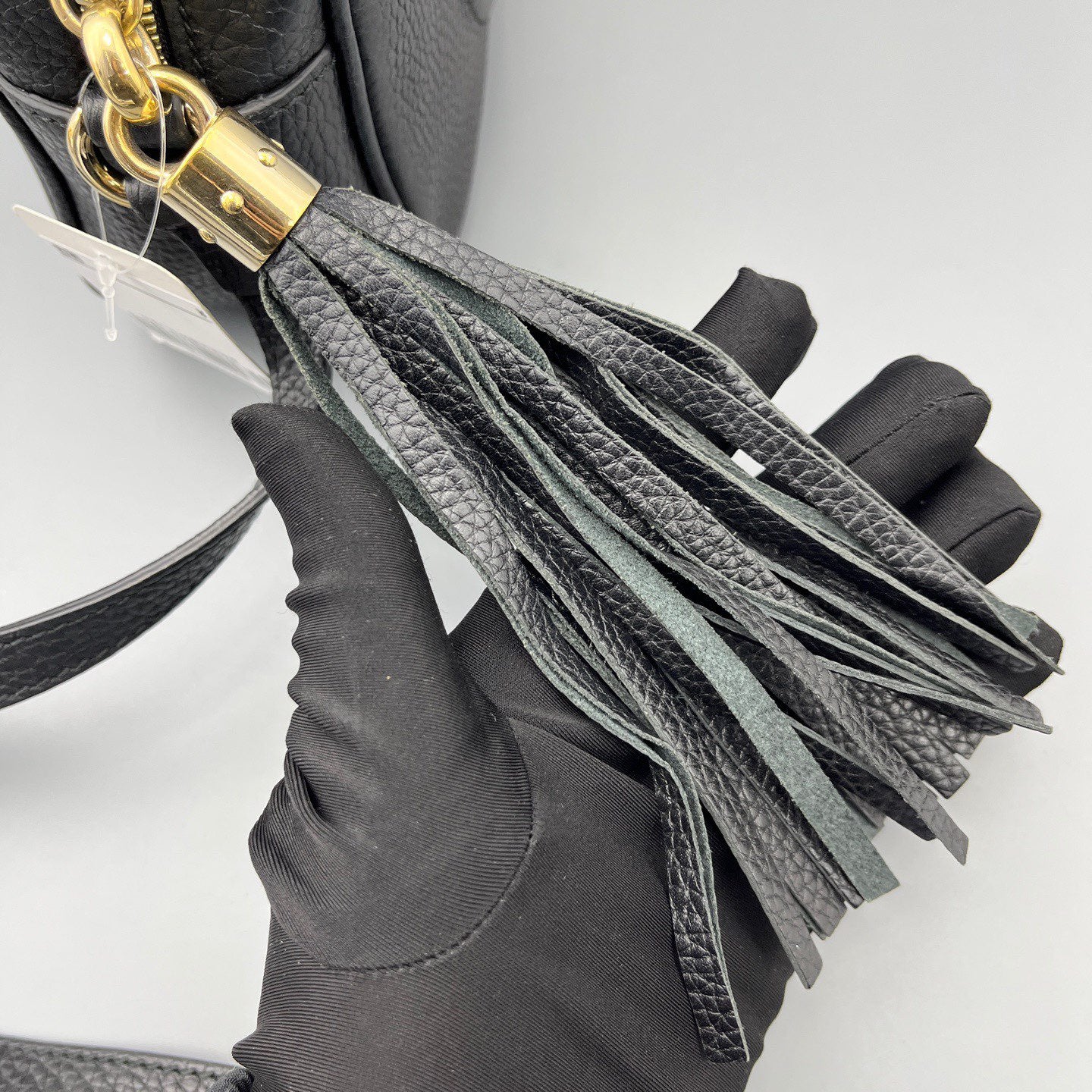 Gucci - Soho Tassel Camera Bag - Pebbled leather - Black - (Small)