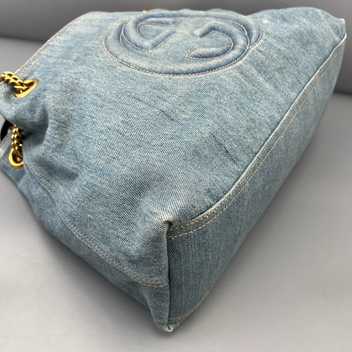 Gucci - Soho Tassel Tote - Denim - Jeans - Blue - (medium)