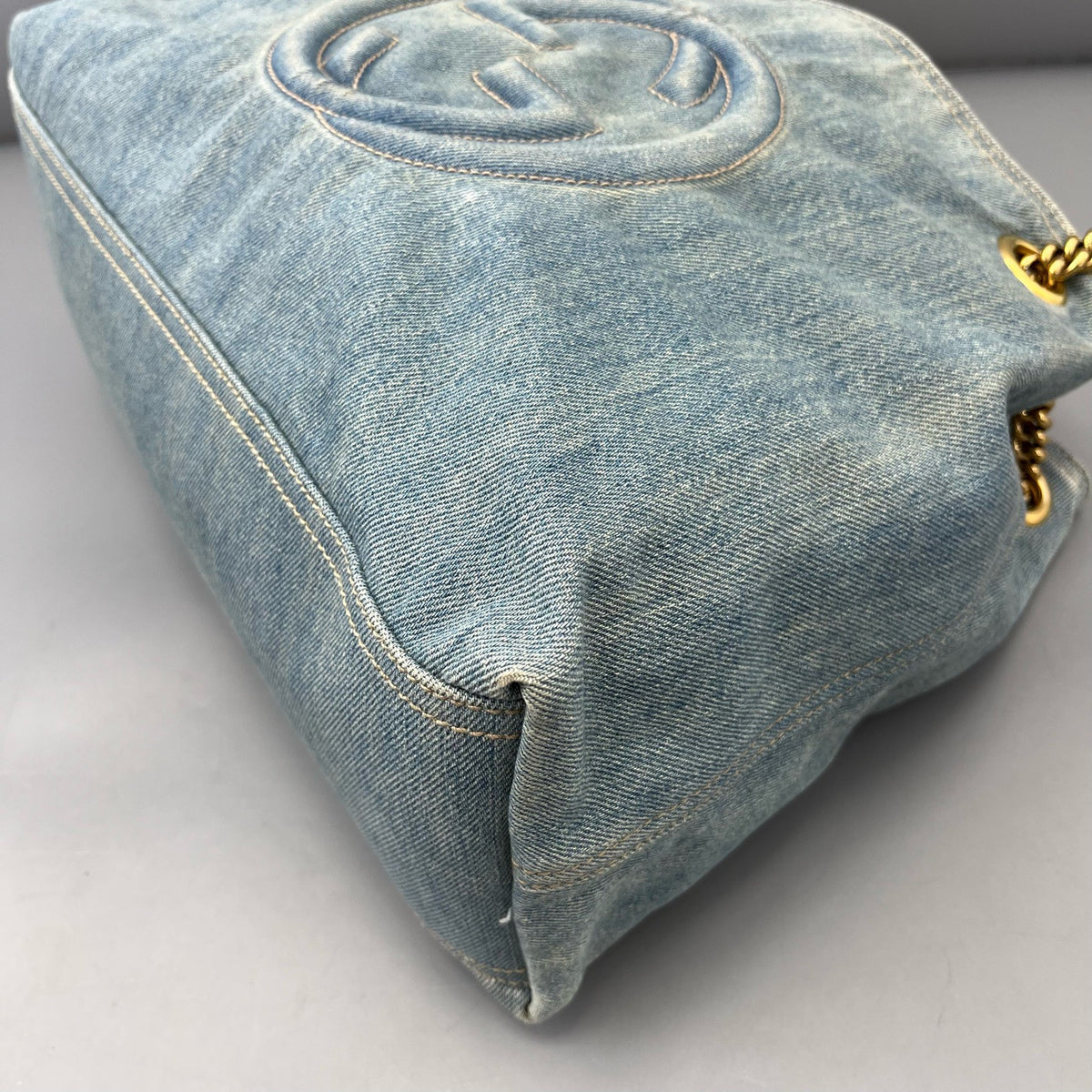Gucci - Soho Tassel Tote - Denim - Jeans - Blue - (medium)