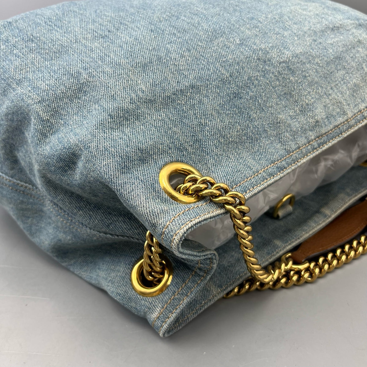 Gucci - Soho Tassel Tote - Denim - Jeans - Blue - (medium)