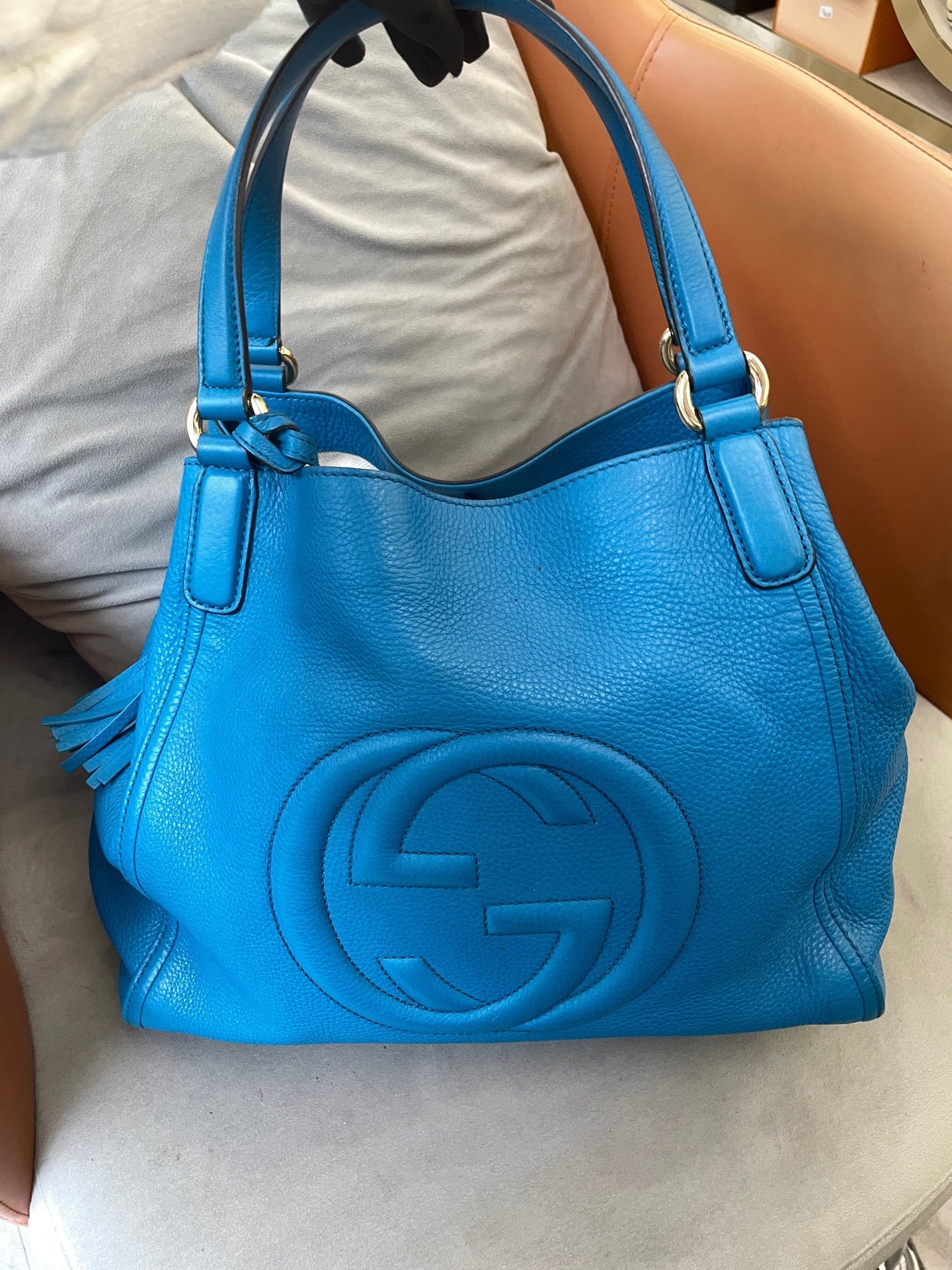 Gucci - Soho Tote - Leather - Blue - (medium)