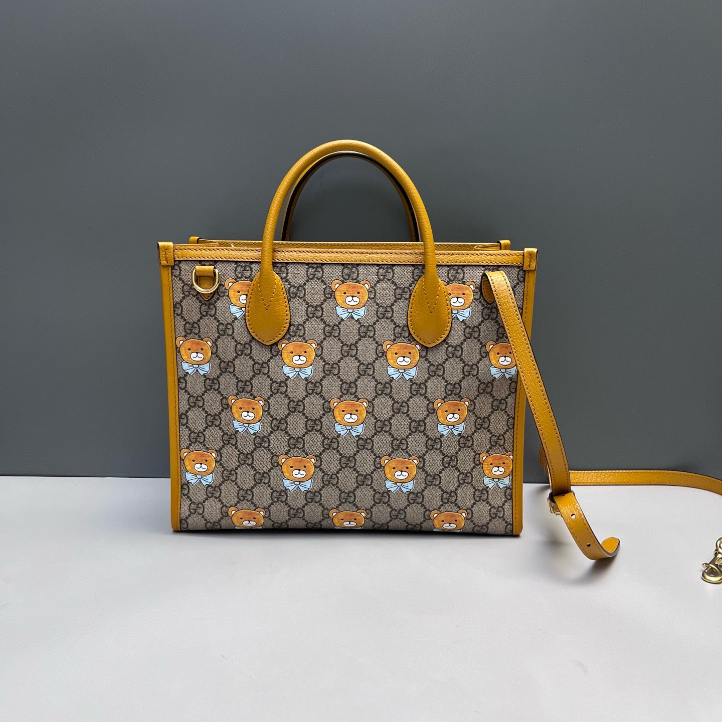 Gucci - Teddy Bear Tote - Canvas - Brown - (Medium)