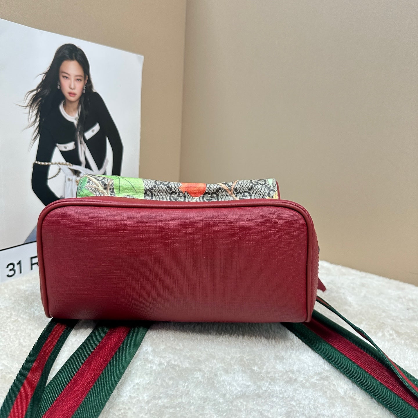 Gucci - Tian Series Floral Backpack - GG Supreme Canvas with Leather trim - Beige, Red and Multicolour - (small)