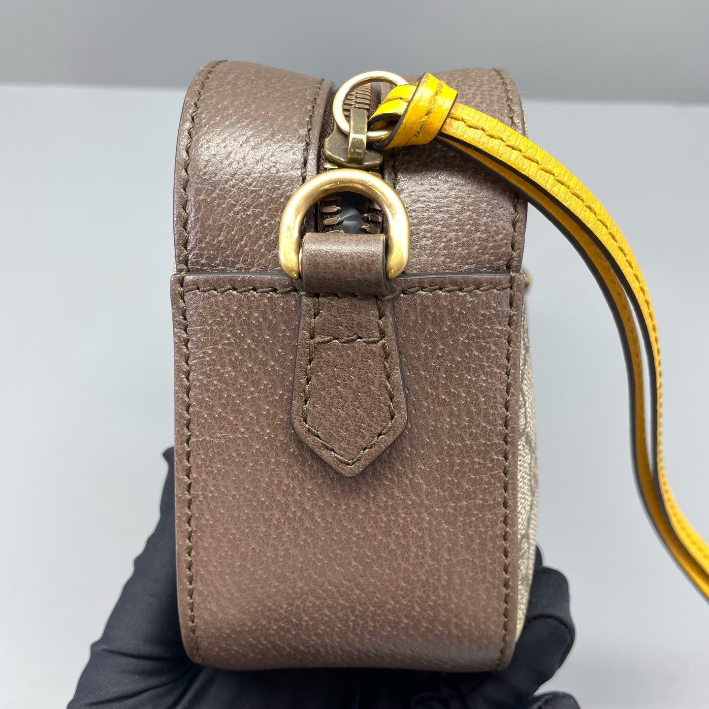 Gucci - Tiger Head Camera Bag - GG Supreme canvas with leather trim - Beige and Brown - (Small)