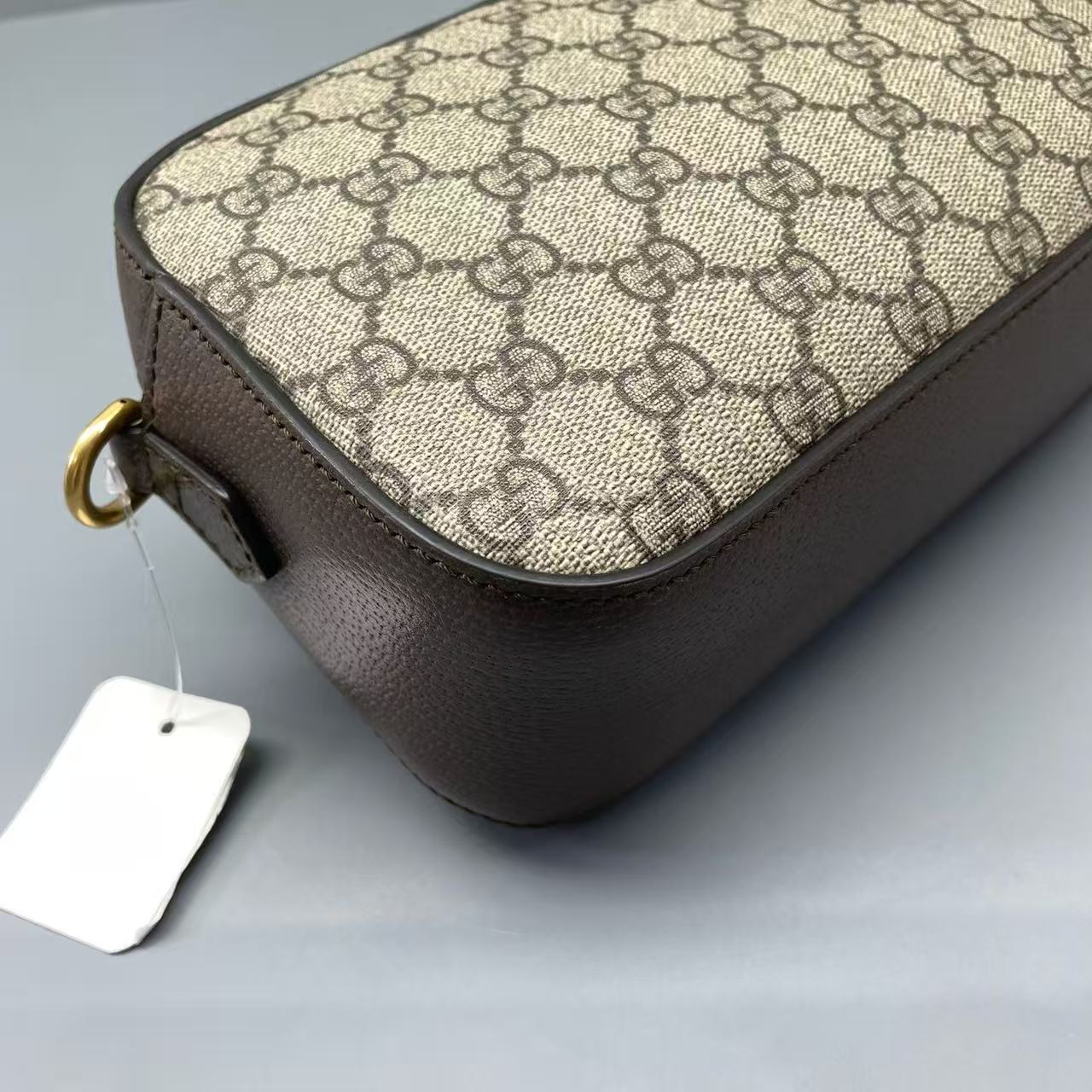 Gucci - Tiger Head Camera Bag - GG Supreme canvas with leather trim - Beige and Brown with Yellow Accents - (small)