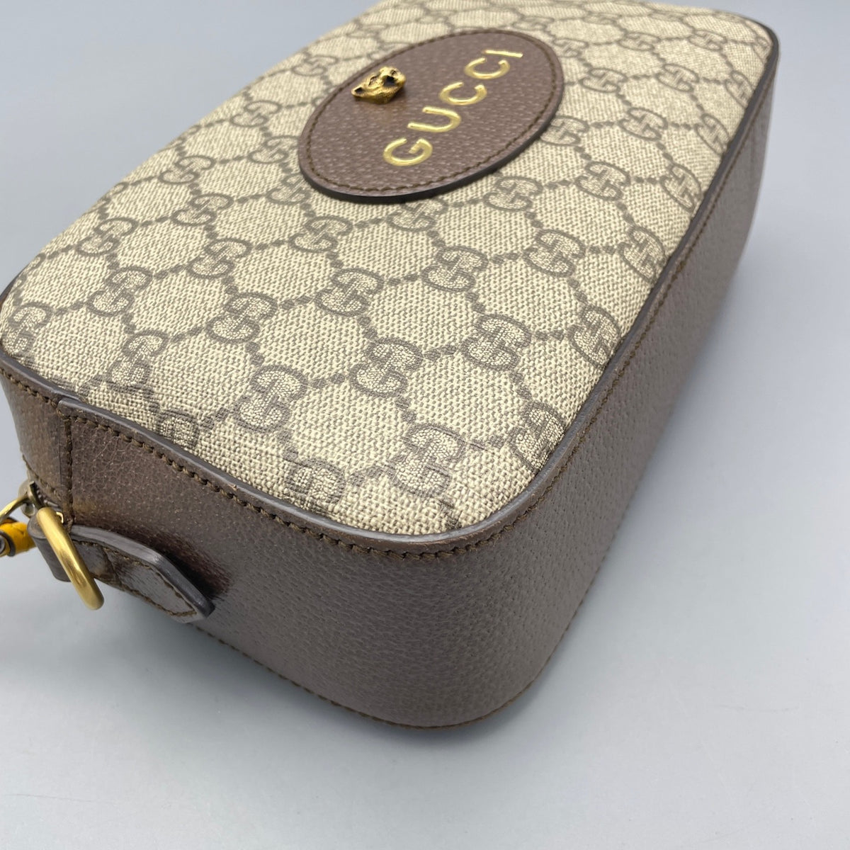 Gucci - Tiger Head Camera Bag - Leather - Brown - (mini)