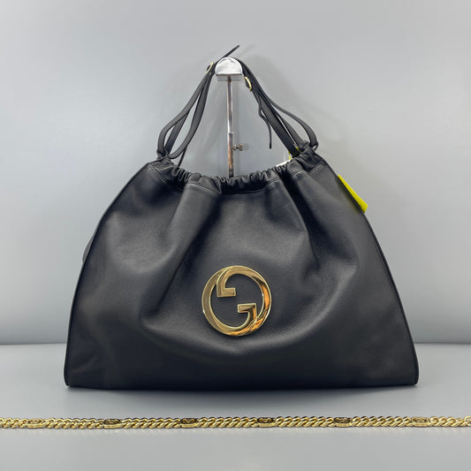 Gucci - Tote Bag - Grained leather - Black - (large)