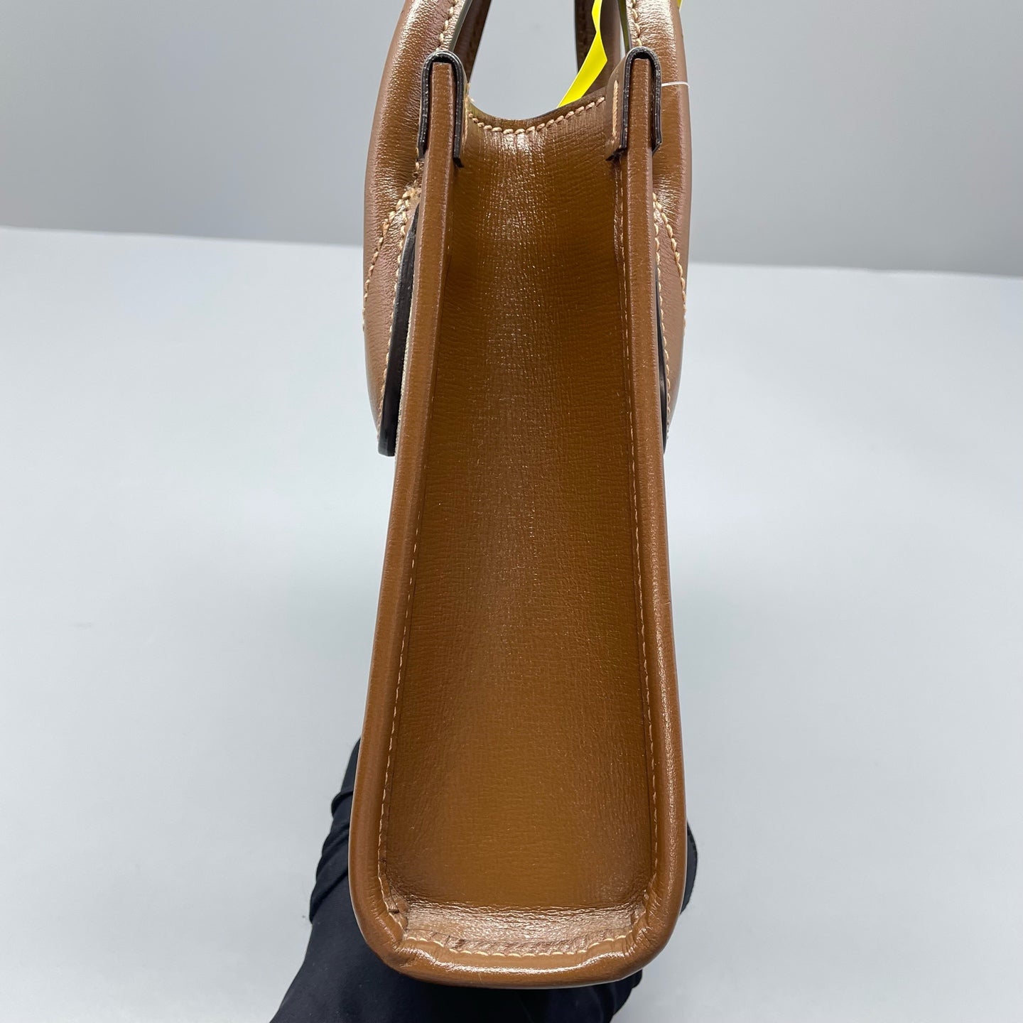 Gucci - Vertical Tote Bag - GG Supreme canvas with leather trim - Beige and Brown - (mini)