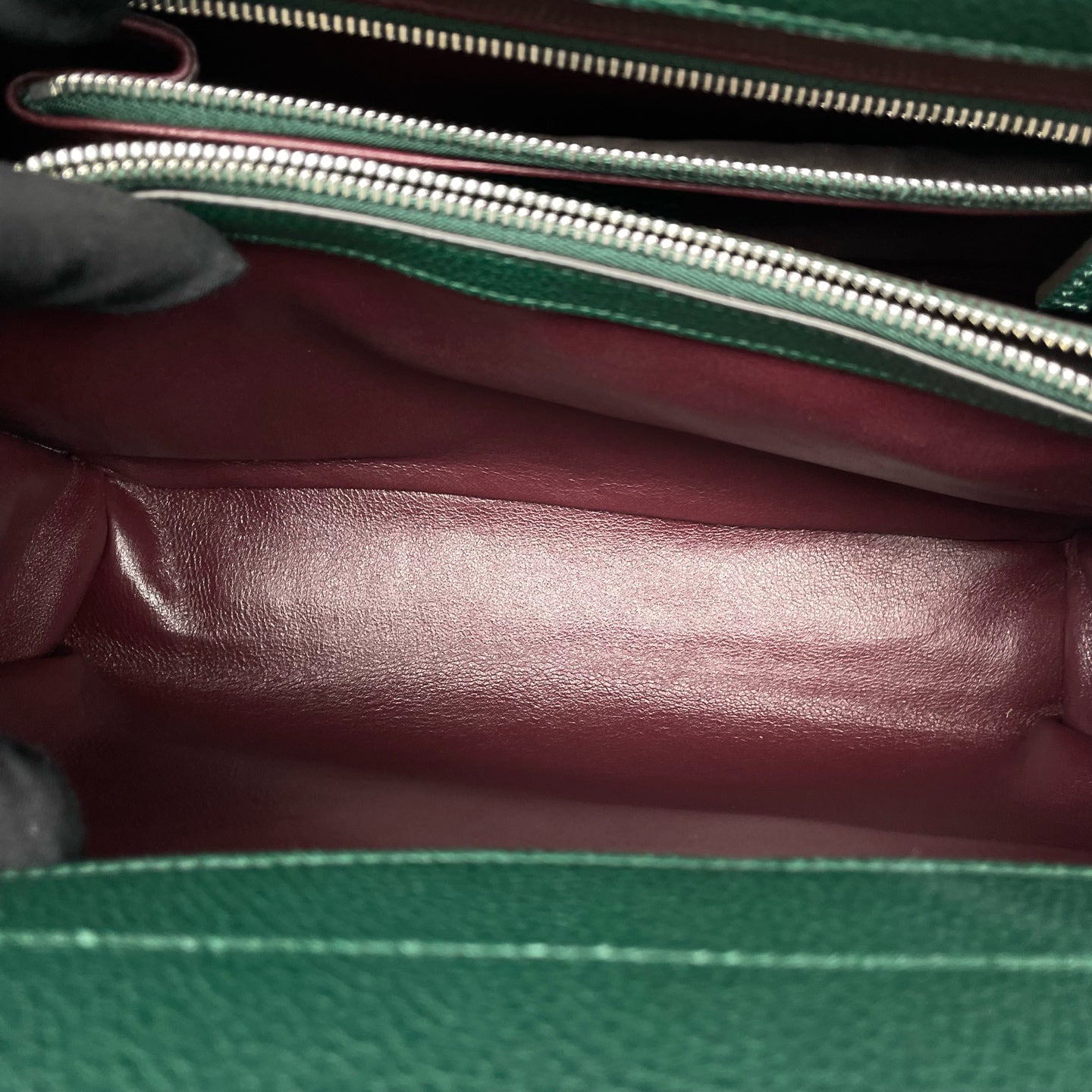 Gucci - Zumi - Grained leather - Green with Mixed-Tone Hardware - (small)