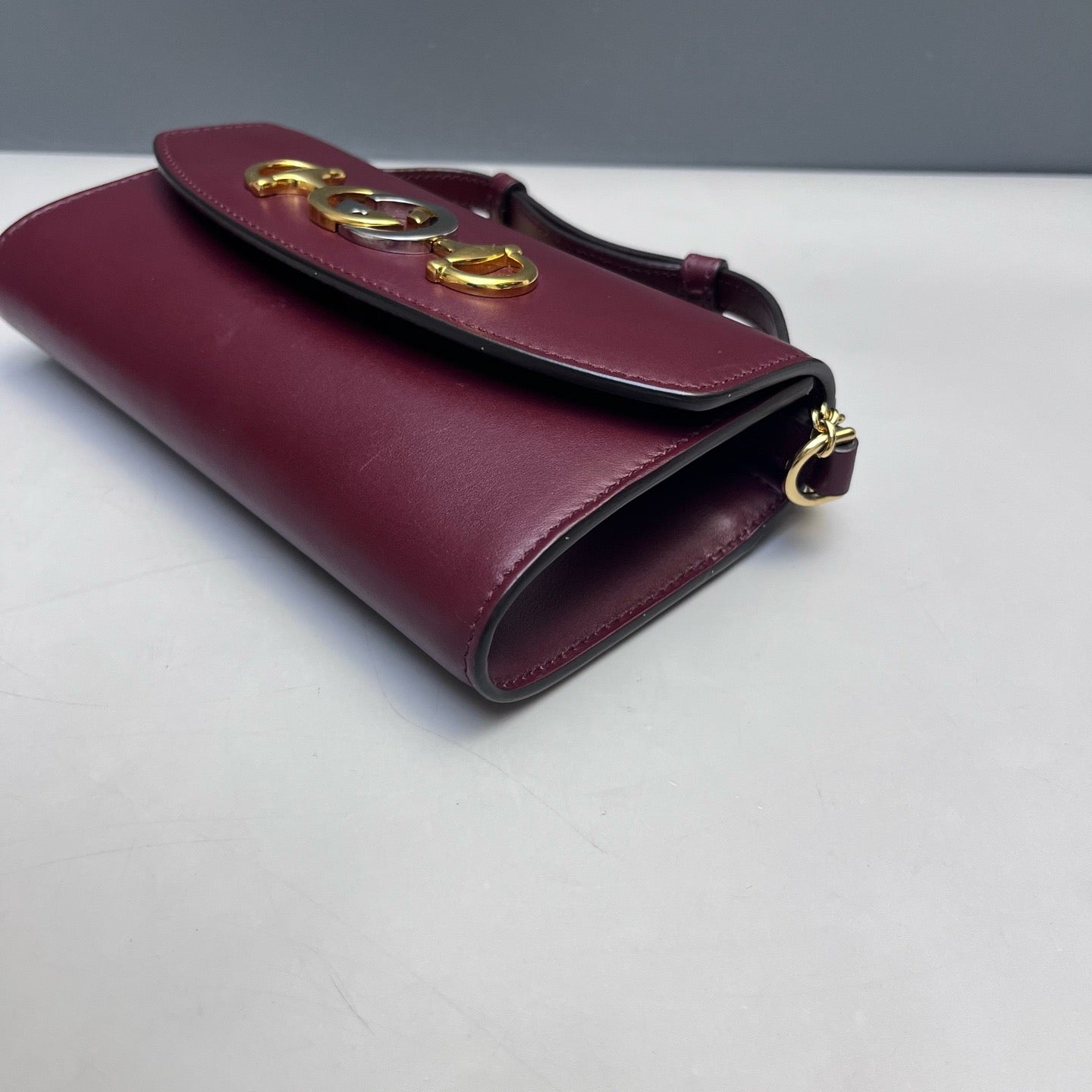 Gucci - Zumi Wallet on Chain - Smooth leather - Burgundy - (mini)