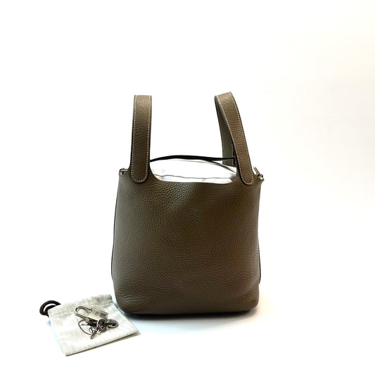 Hermès - Picotin Lock 18 - Leather - Grey