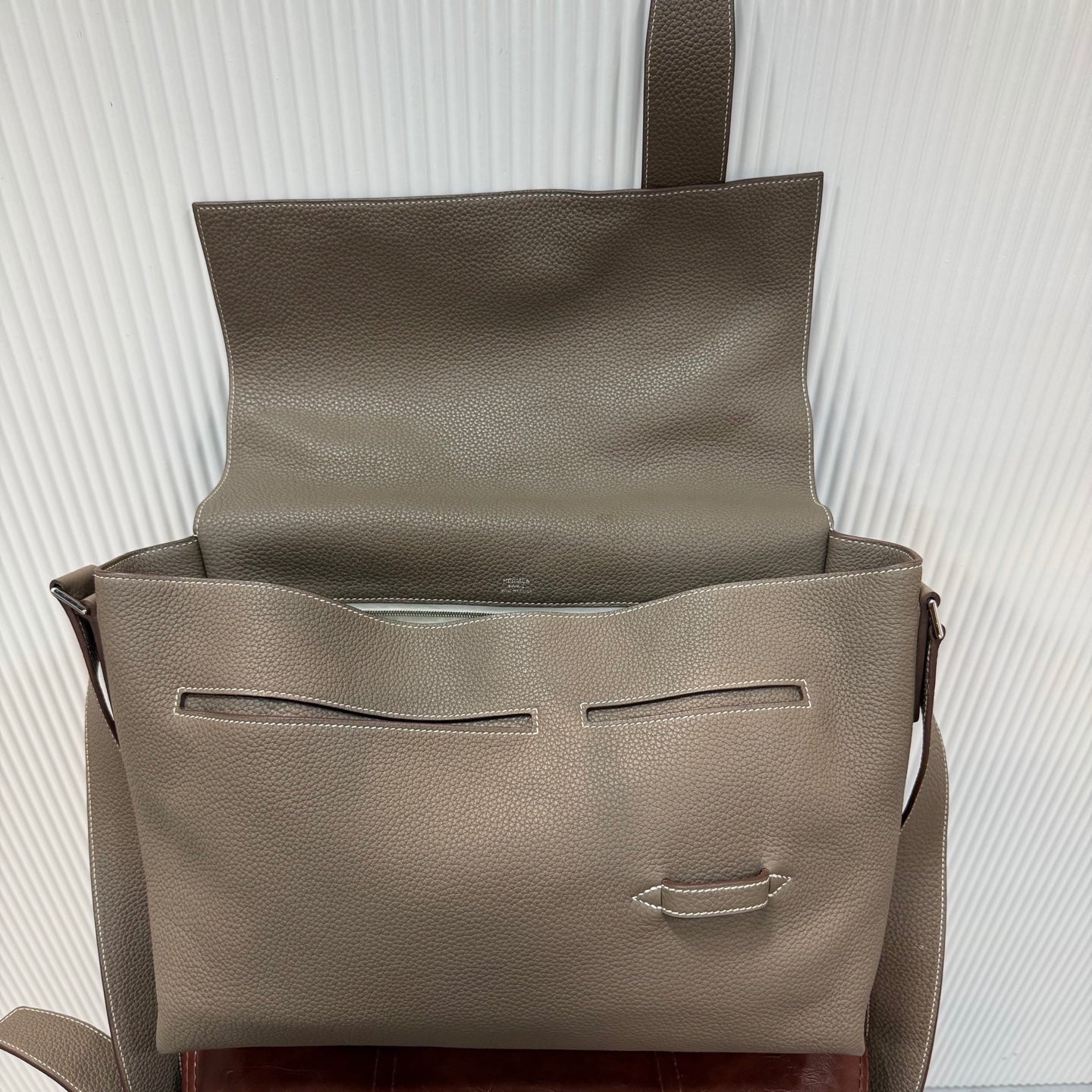 Hermes - Alfred 35 - Leather - Grey - (large)