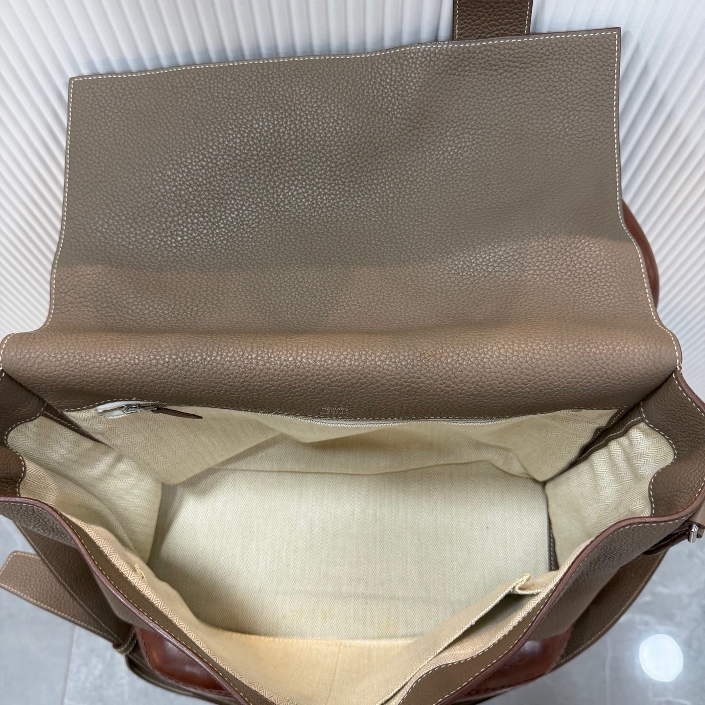 Hermes - Alfred 35 - Leather - Grey - (large)