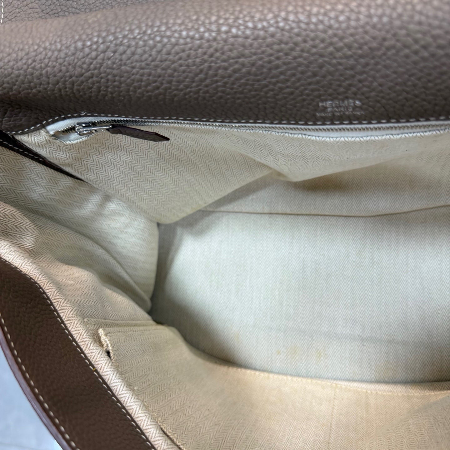 Hermes - Alfred 35 - Leather - Grey - (large)