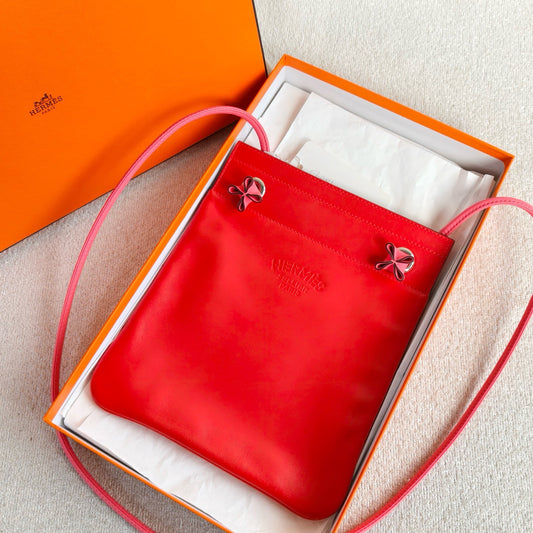 Hermès - Aline Mini - Swift leather - Red with Pink strap - (mini)
