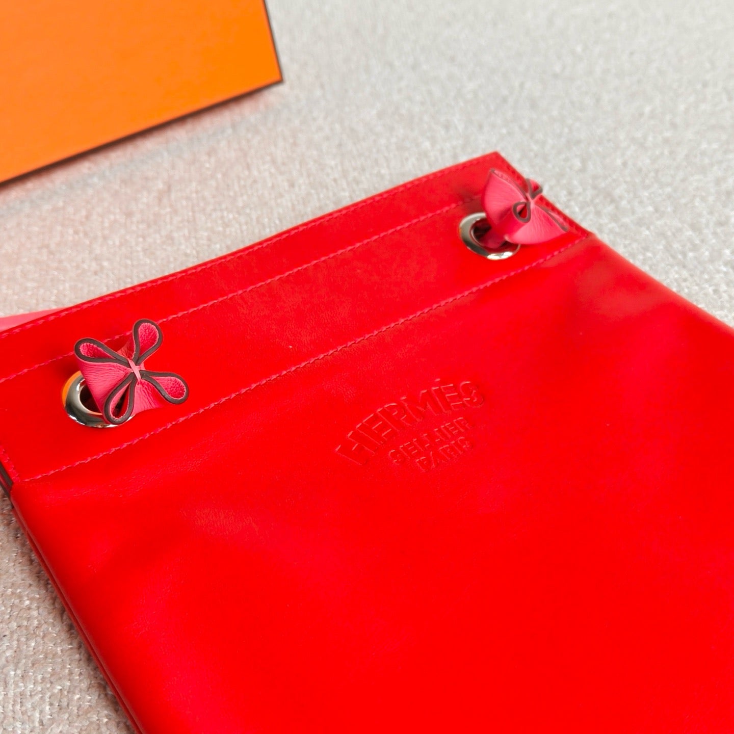 Hermès - Aline Mini - Swift leather - Red with Pink strap - (mini)