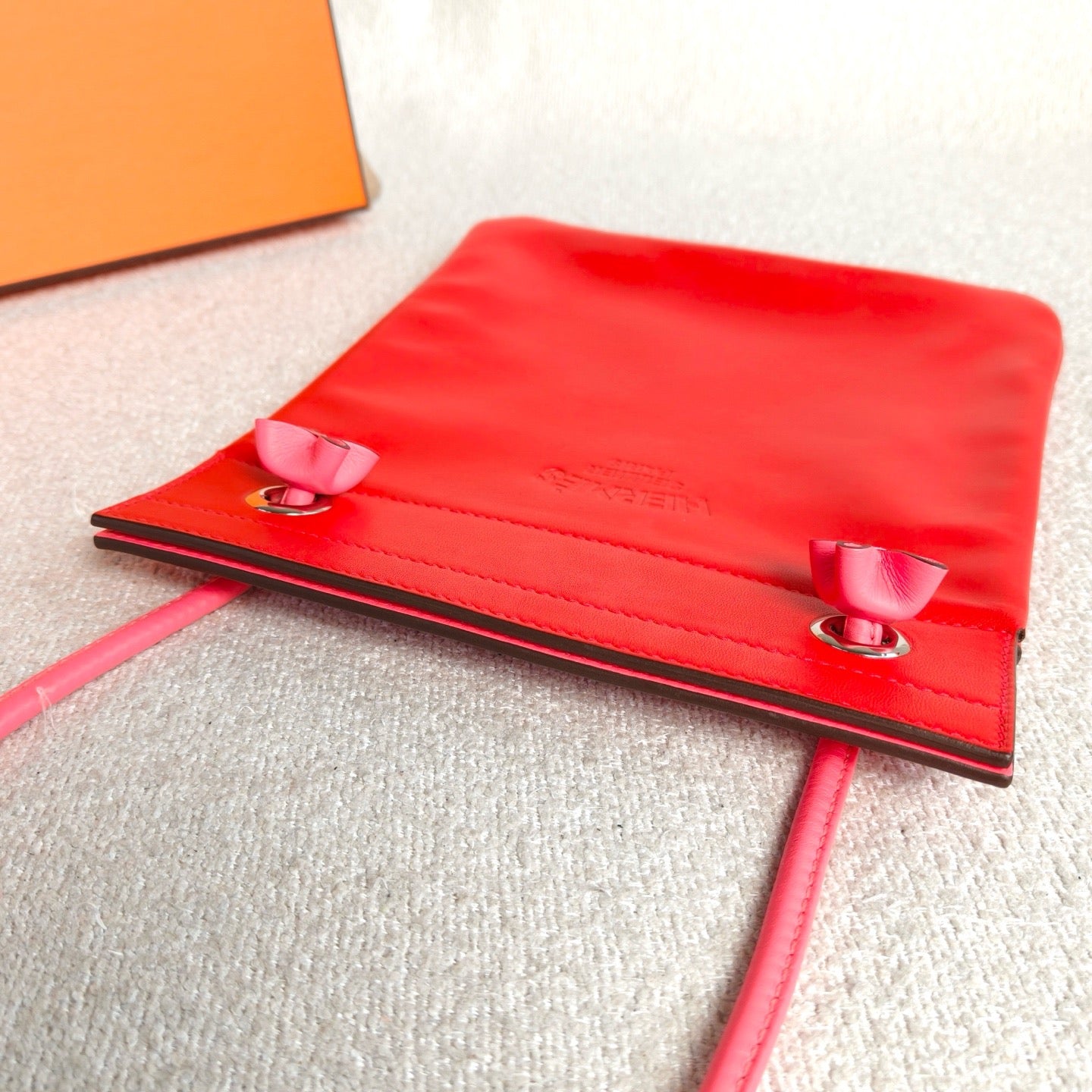 Hermès - Aline Mini - Swift leather - Red with Pink strap - (mini)