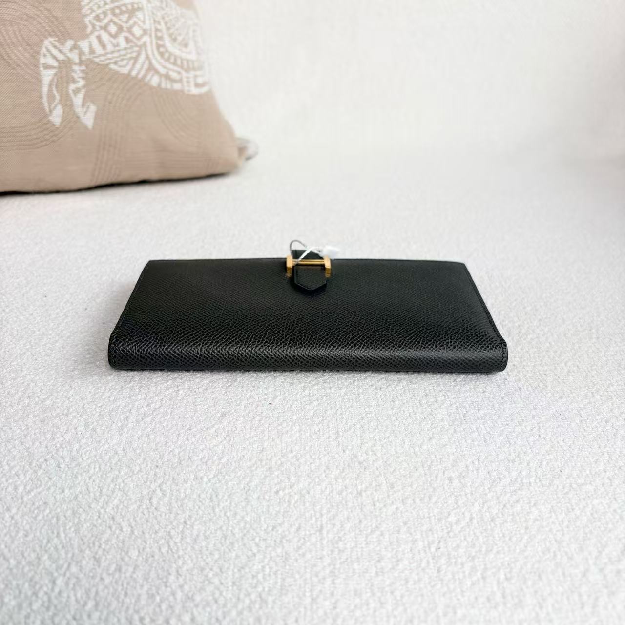 Hermès - Bearn - Epsom leather - Deep Green with Gold-Tone Hardware