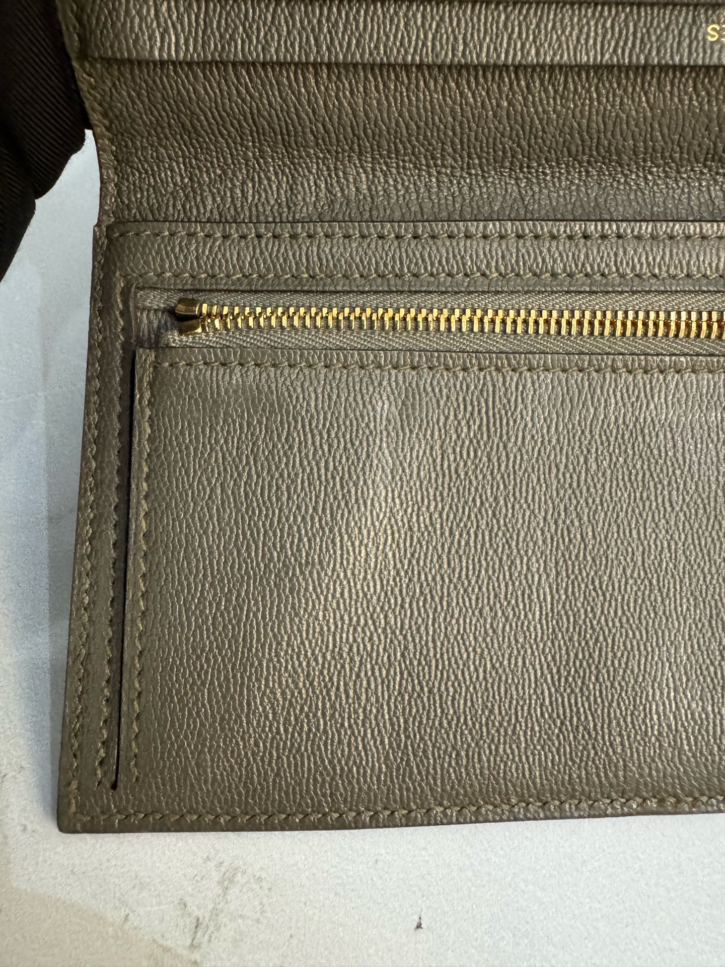 Hermès - Bearn - Exotic leathers - Crocodile - Grey