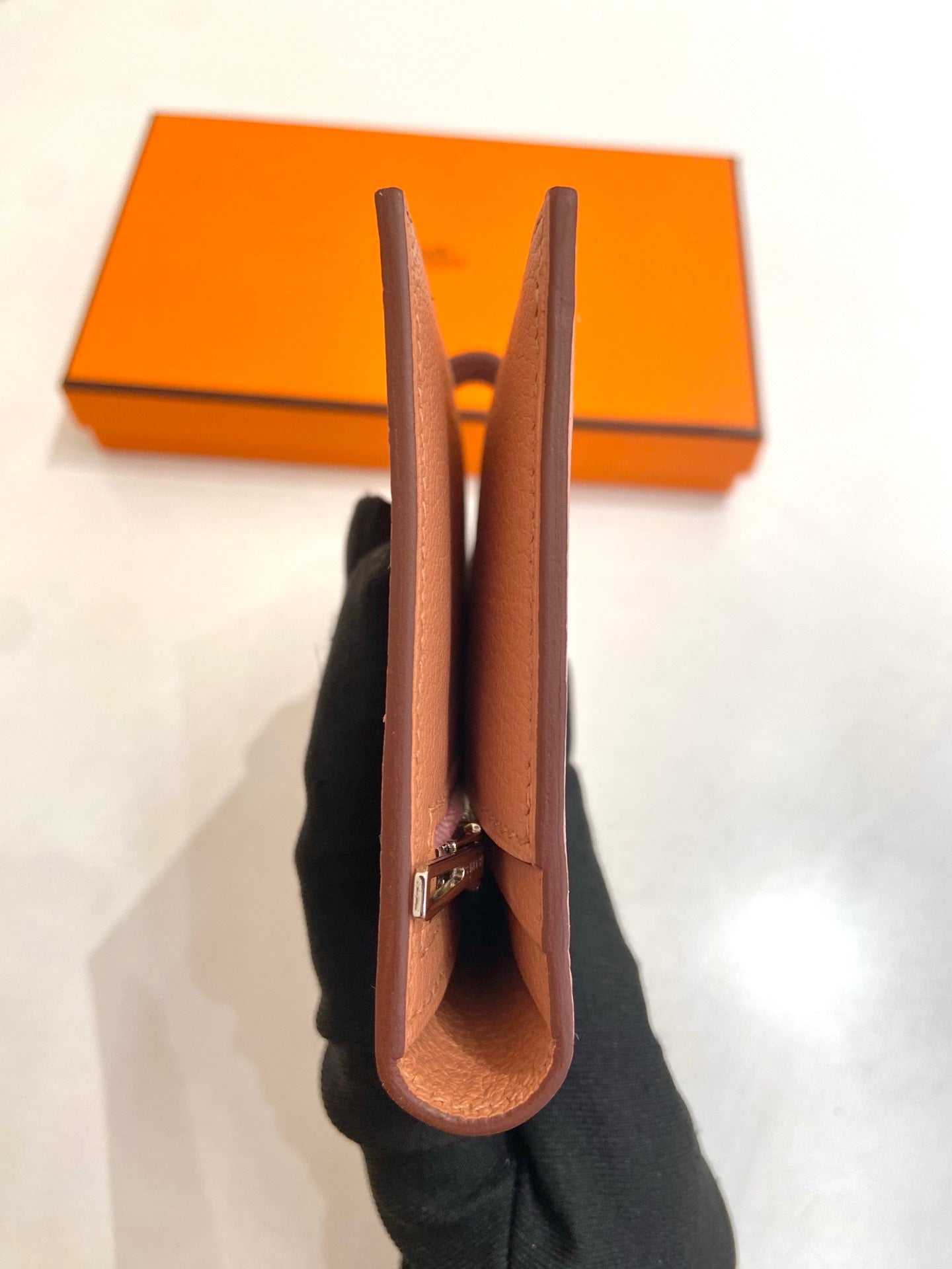 Hermes - Bearn - Exotic leathers - Ostrich - Pink - (large)