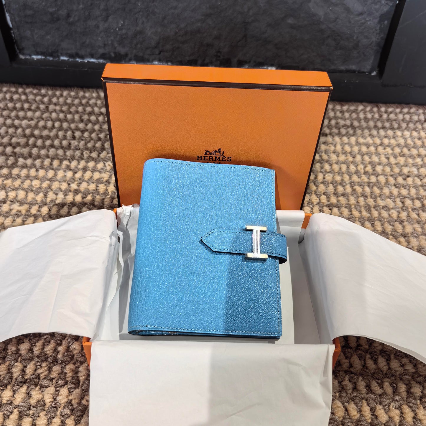 Hermes - Bearn - Leather - Blue - (mini)