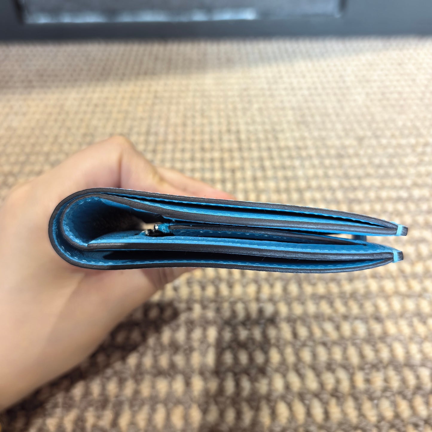 Hermes - Bearn - Leather - Blue - (mini)