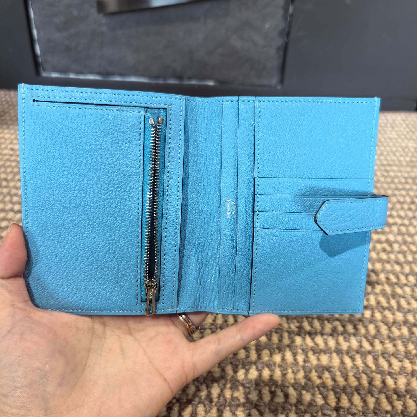Hermes - Bearn - Leather - Blue - (mini)