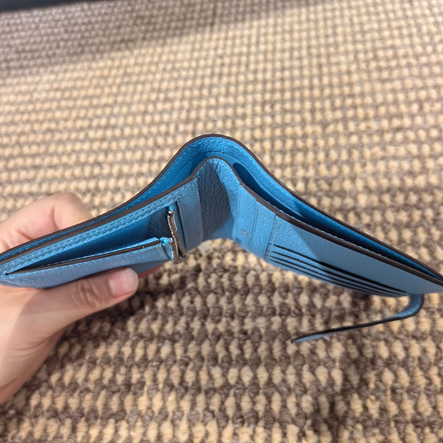 Hermes - Bearn - Leather - Blue - (mini)