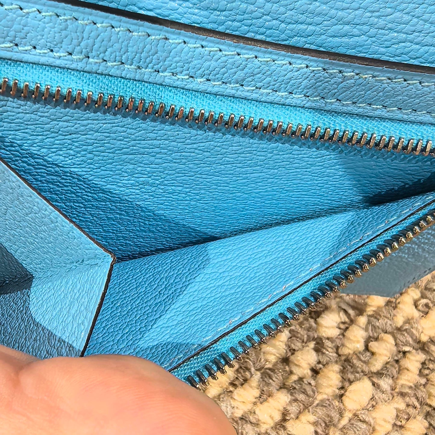 Hermes - Bearn - Leather - Blue - (mini)