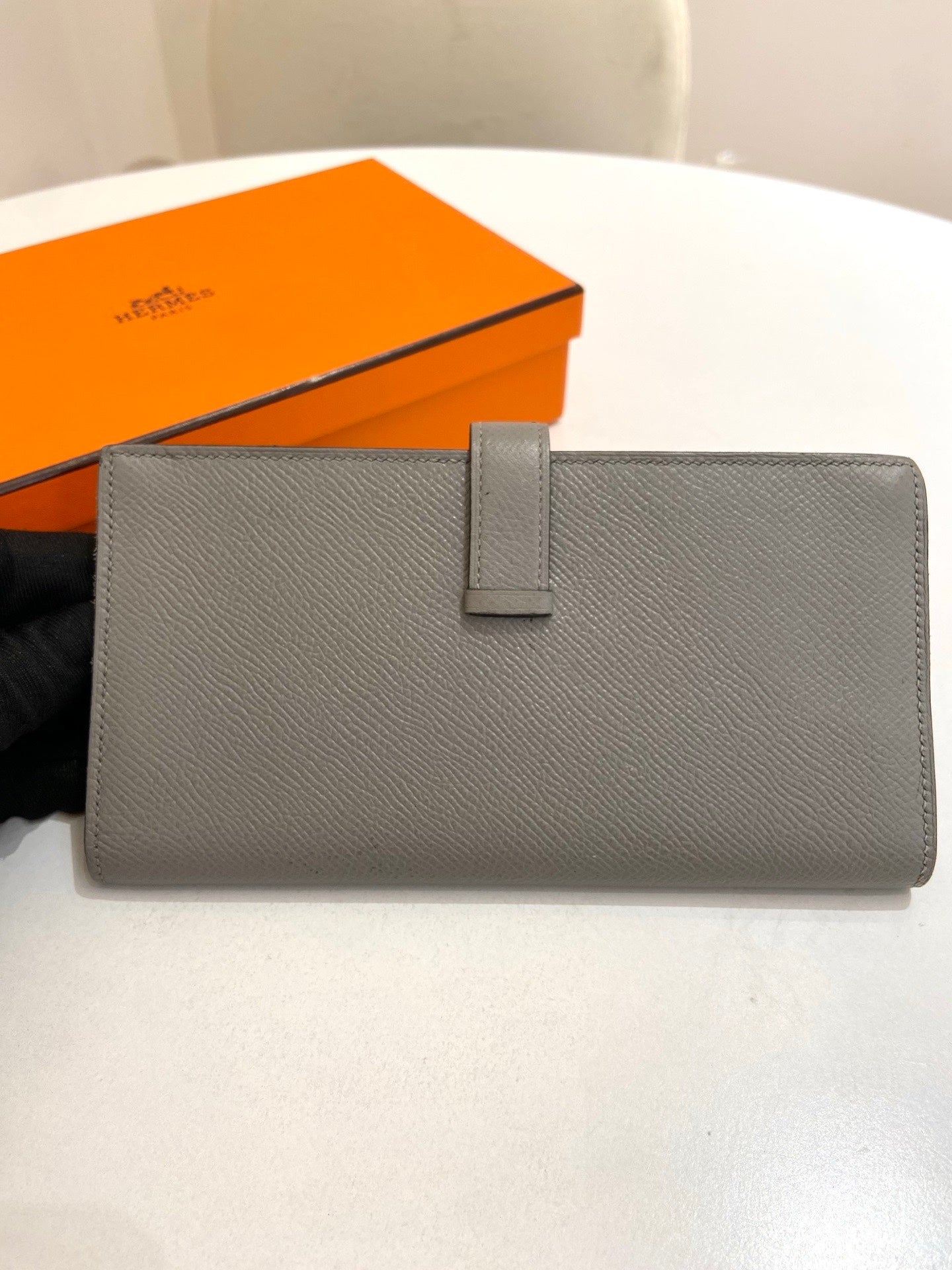 Hermes - Bearn - Leather - Grey - (Large)