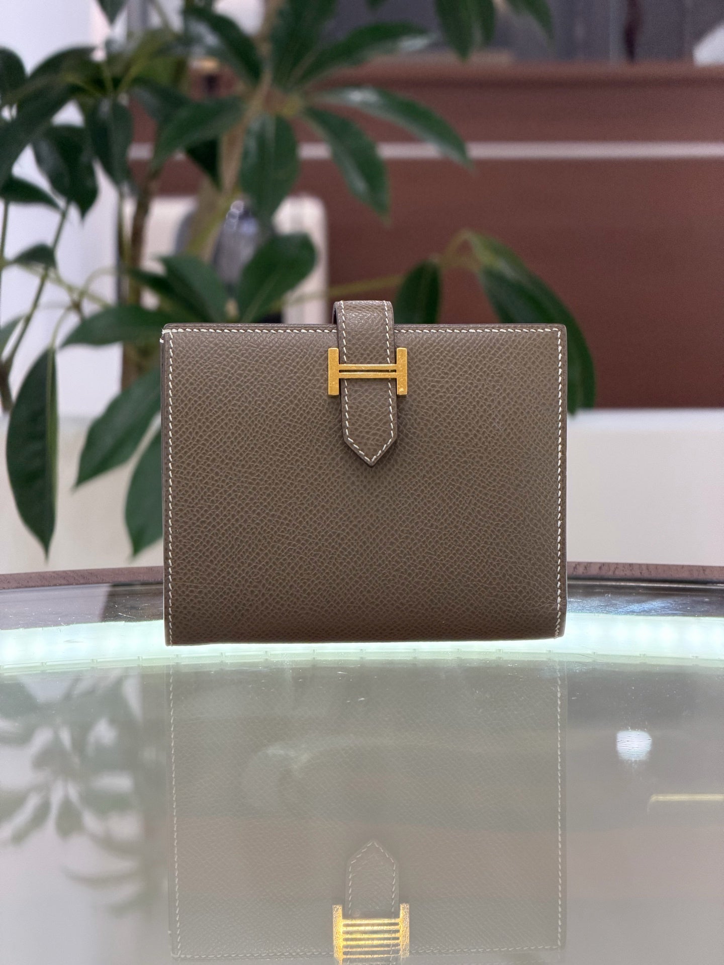 Hermes - Bearn - Leather - Grey - (mini)