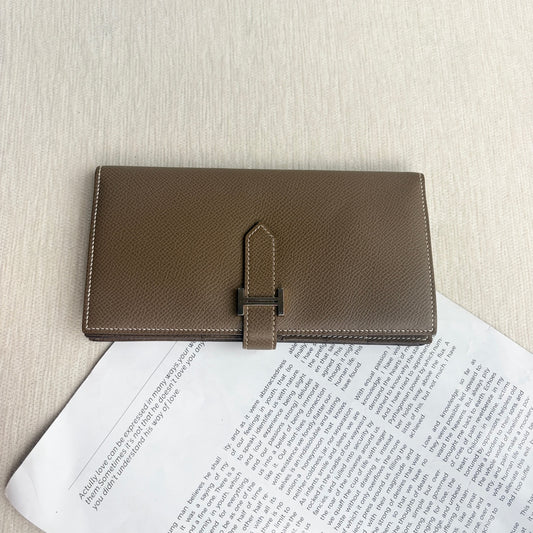Hermes - Bearn - Leather - Grey - (small)