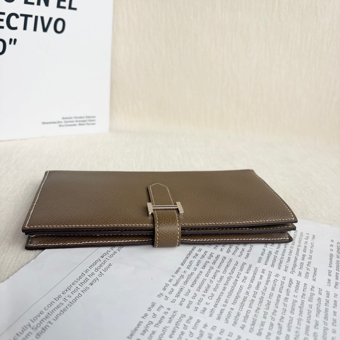Hermes - Bearn - Leather - Grey - (small)