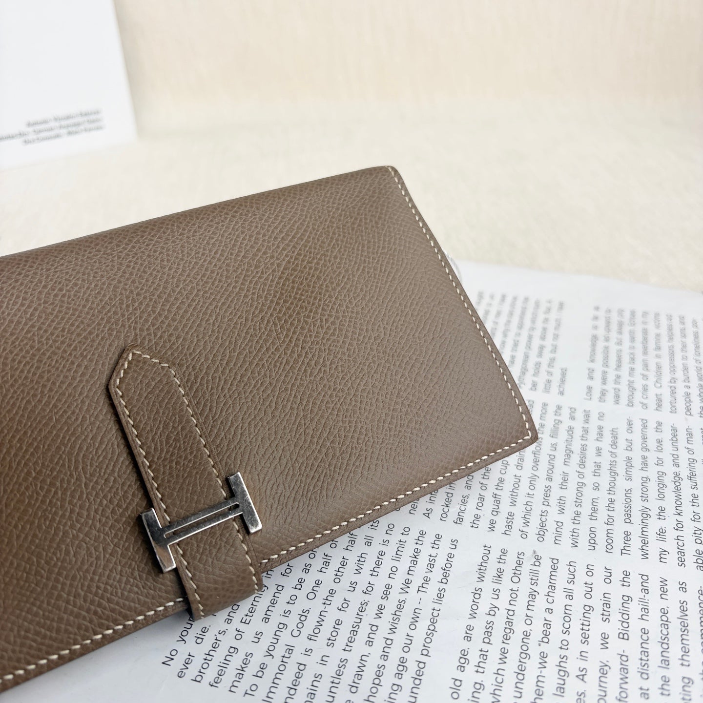 Hermes - Bearn - Leather - Grey - (small)