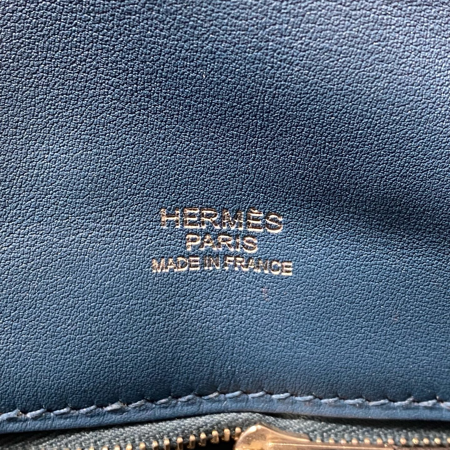 Hermès - Berline 20 - Leather and Suede - Deep Blue with Aqua Suede Accents - (mini)