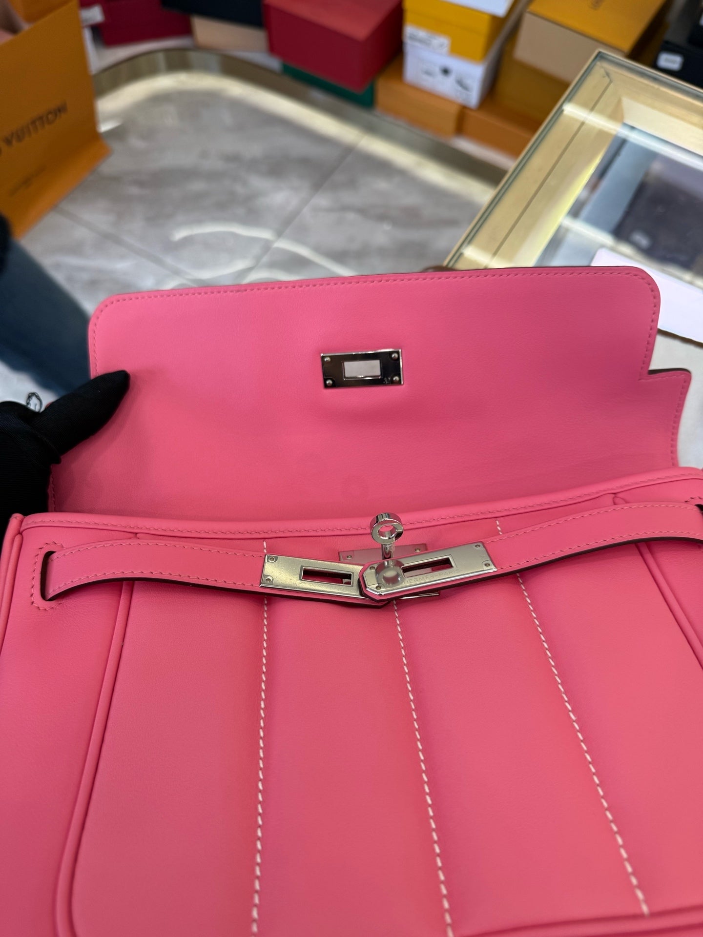 Hermès - Berline 28 - Leather - Pink - (medium)