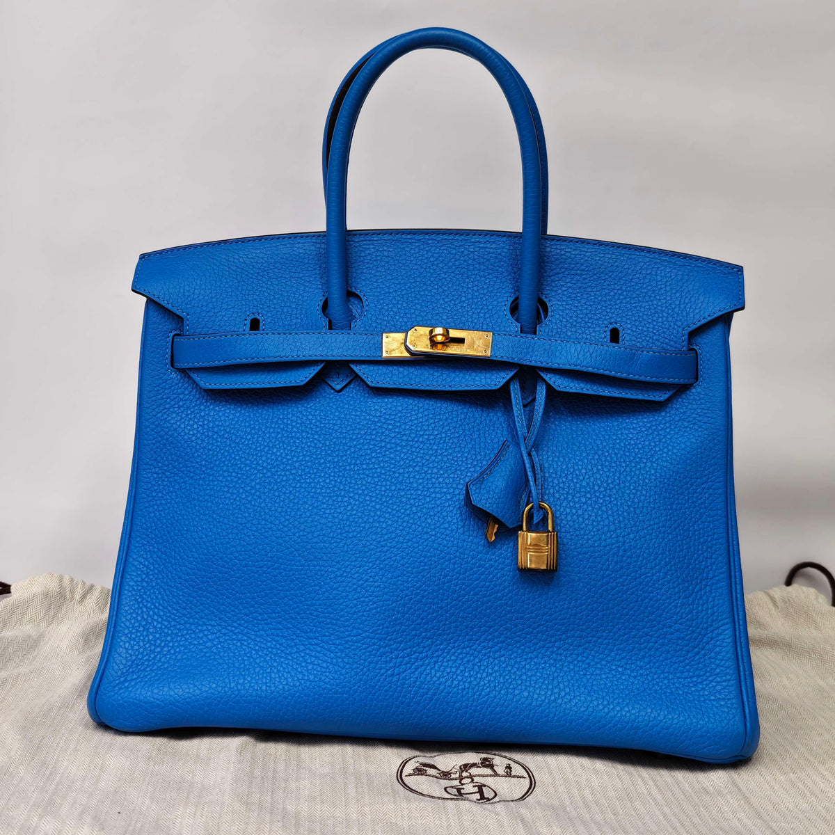Hermes - Birkin 35 - Leather - Blue - (Large)