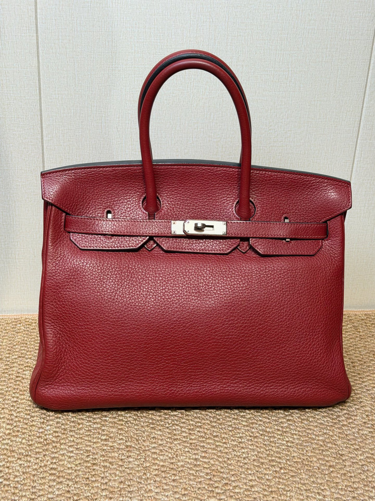 Hermes - Birkin 35 - Leather - Burgundy - (large)